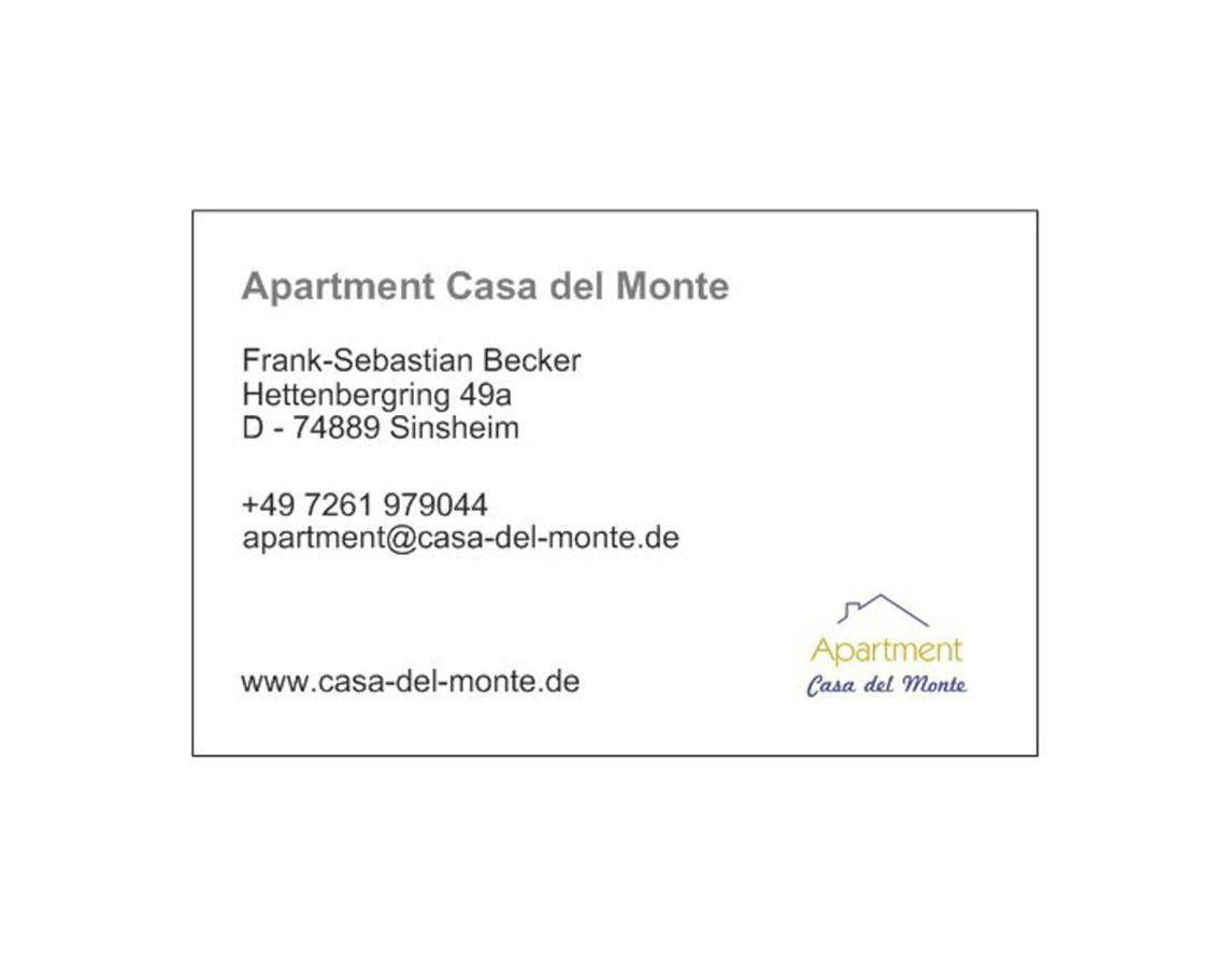 Apartment Casa Del Monte Sinsheim Exterior foto